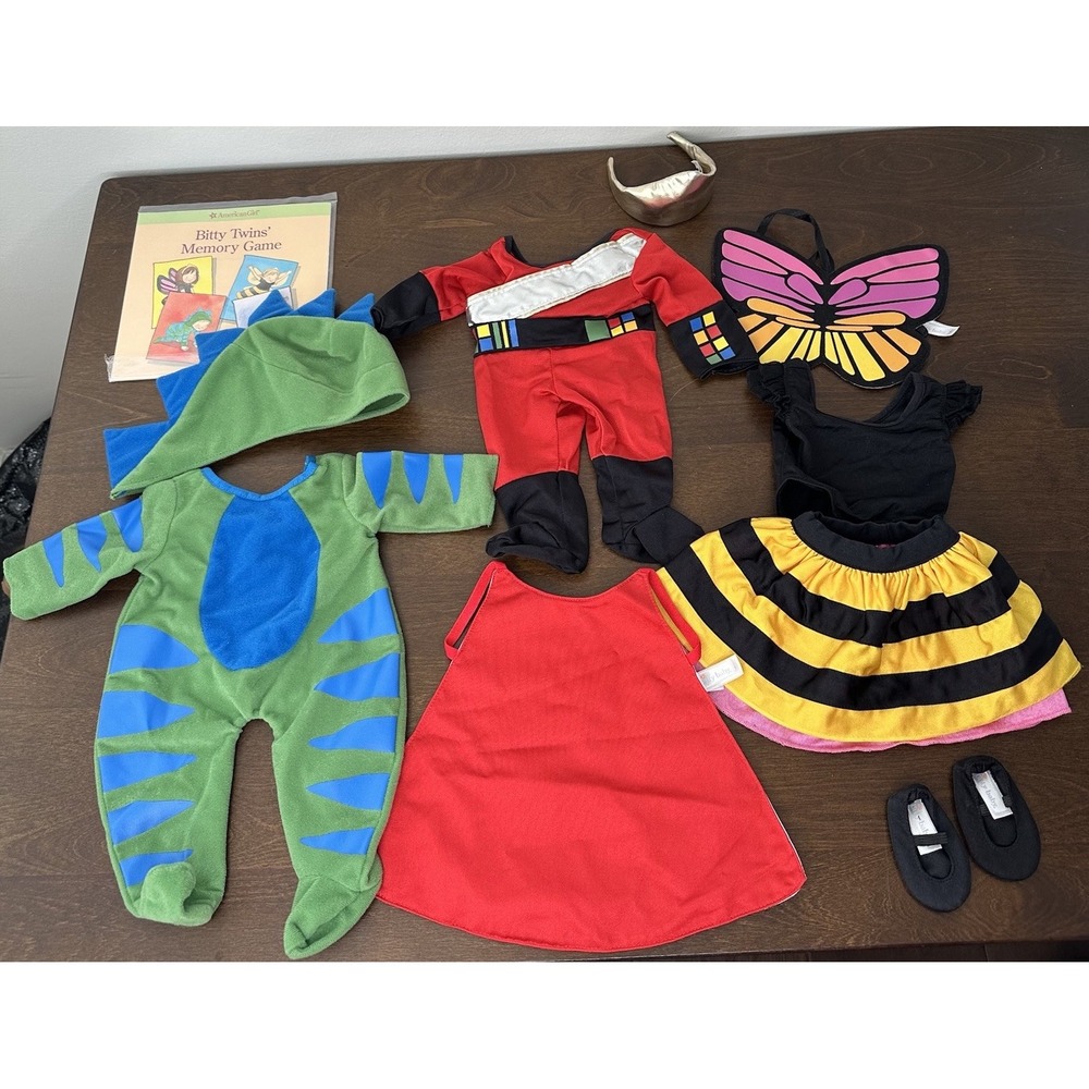 Bitty Twins Wings and Things Set Costumes American Girl Complete Baby Butterfly